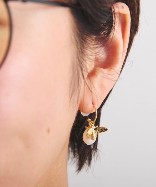 ear PAPILLONNER（イアパピヨネ）の「(WEB限定) シルバー９２５　ラッキーBeeピアス（ピアス（両耳用）・レディース・シルバー/ゴールド・FREE）」の15枚目の写真