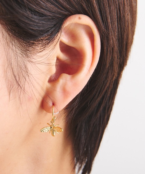 ear PAPILLONNER（イアパピヨネ）の「(WEB限定) シルバー９２５　ラッキーBeeピアス（ピアス（両耳用）・レディース・シルバー/ゴールド・FREE）」の19枚目の写真
