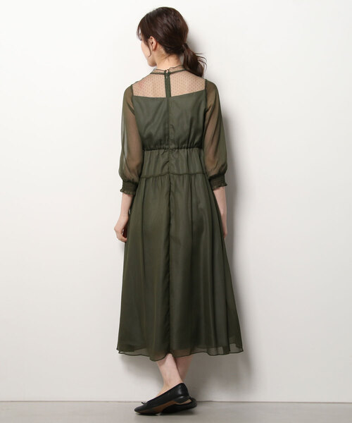 TRUDEA（トルディア）の「カシュクール×チュール（ドレス・レディース・ブラック/チャコールグレー/ネイビー/カーキ・MEDIUM）」の6枚目の写真