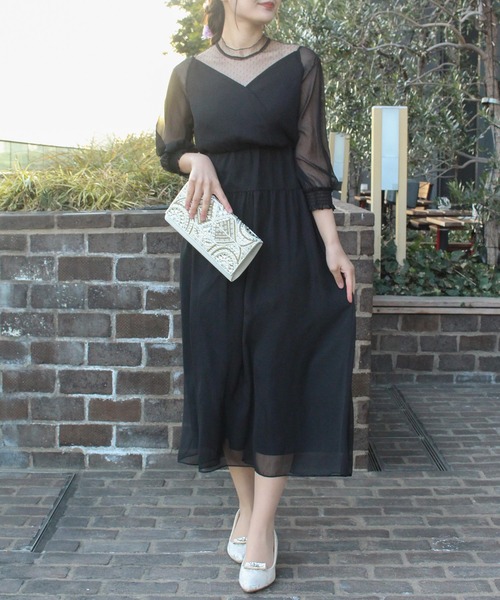 TRUDEA（トルディア）の「カシュクール×チュール（ドレス・レディース・ブラック/チャコールグレー/ネイビー/カーキ・MEDIUM）」の14枚目の写真