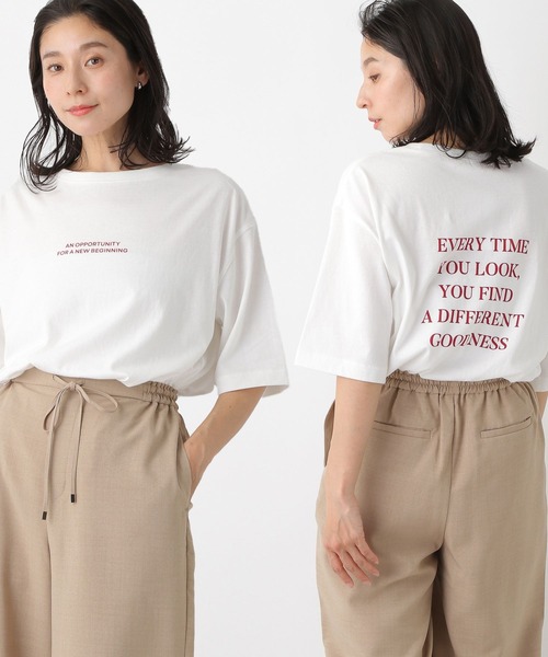 LEPSIM（レプシィム）の「アソートプリントTシャツ　274036（Tシャツ/カットソー・レディース・グレー/オフホワイト/グリーン/ホワイト系その他・FREE）」の10枚目の写真