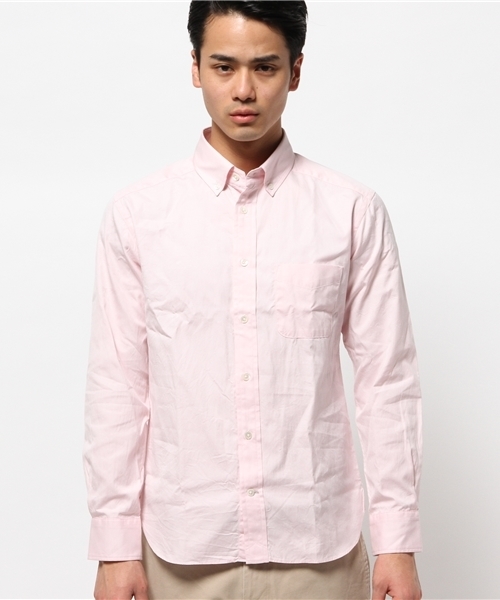 MYSELF ABAHOUSE（マイセルフアバハウス）の「ﾋﾟﾝｵｯｸｽｼｬﾂ1/2（シャツ/ブラウス・メンズ・ホワイト/ピンク/サックスブルー・LARGE/MEDIUM/SMALL/XX-LARGE）」の4枚目の写真