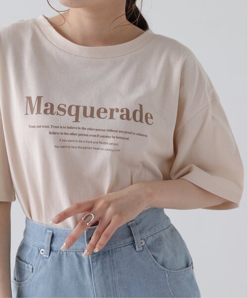 RAY CASSIN(レイカズン)の「刺繍ロゴTシャツ(Tシャツ/カットソー・レディース・オフホワイト/ベージュ/ネイビー・FREE)」の3枚目の写真