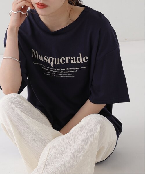 RAY CASSIN(レイカズン)の「刺繍ロゴTシャツ(Tシャツ/カットソー・レディース・オフホワイト/ベージュ/ネイビー・FREE)」の4枚目の写真