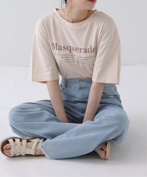 RAY CASSIN(レイカズン)の「刺繍ロゴTシャツ(Tシャツ/カットソー・レディース・オフホワイト/ベージュ/ネイビー・FREE)」の12枚目の写真