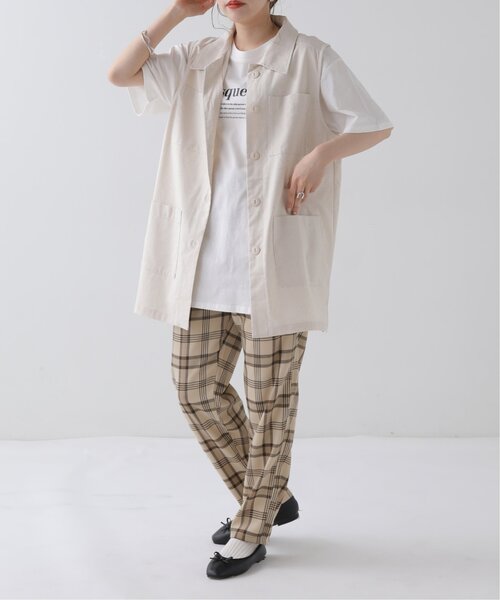 RAY CASSIN(レイカズン)の「刺繍ロゴTシャツ(Tシャツ/カットソー・レディース・オフホワイト/ベージュ/ネイビー・FREE)」の16枚目の写真