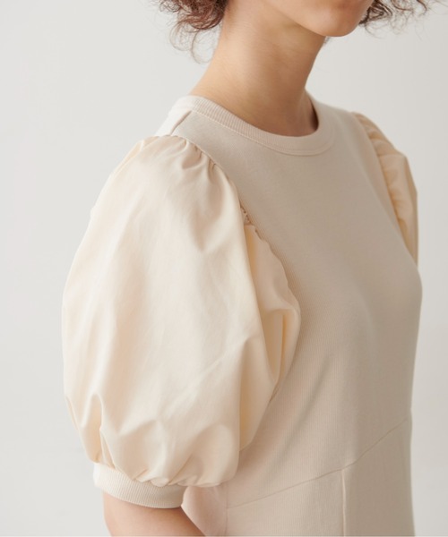 FREE'S MART(フリーズマート)の「◆布帛ドッキング半袖カットソーマキシワンピース(ワンピース・レディース・ホワイト/ブラック/カーキ・SMALL/MEDIUM)」の17枚目の写真