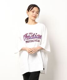 INDIAN（インディアン）の「《INDIAN》サテンロゴ　オーバーサイズTシャツ（Tシャツ/カットソー）」