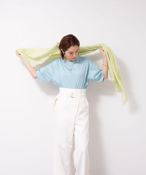 NOLLEY’S Sophi（ノーリーズソフィ）の「ソフトストール（ストール/ショール・レディース・サックスブルー/ライトグリーン/ベージュ・FREE）」の12枚目の写真