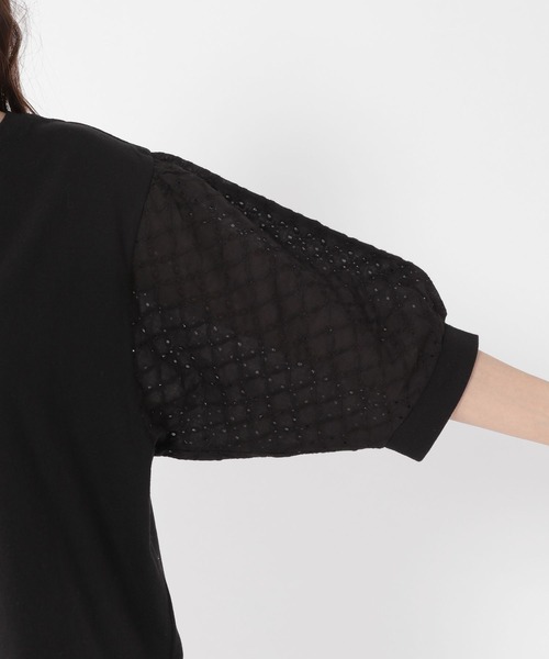 studio CLIP(スタディオクリップ)の「レースドッキングカットプルオーバー(Tシャツ/カットソー・レディース・ブラック/オフホワイト/イエロー/ブルー/ホワイト/カーキ・FREE)」の13枚目の写真