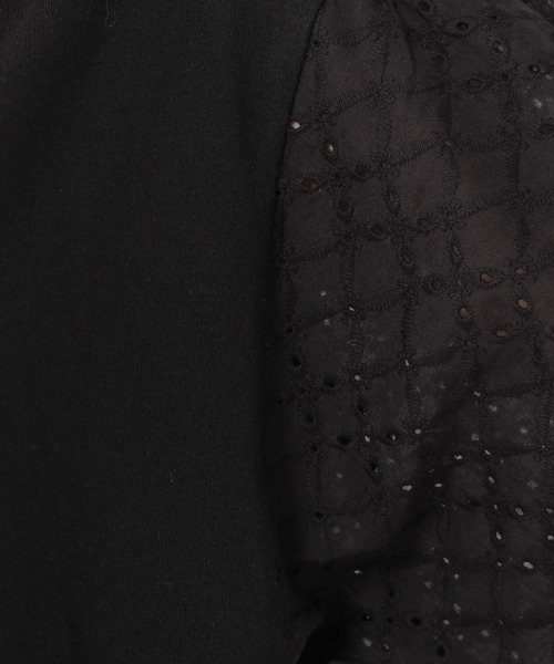 studio CLIP(スタディオクリップ)の「レースドッキングカットプルオーバー(Tシャツ/カットソー・レディース・ブラック/オフホワイト/イエロー/ブルー/ホワイト/カーキ・FREE)」の10枚目の写真