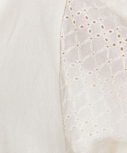 studio CLIP(スタディオクリップ)の「レースドッキングカットプルオーバー(Tシャツ/カットソー・レディース・ブラック/オフホワイト/イエロー/ブルー/ホワイト/カーキ・FREE)」の15枚目の写真