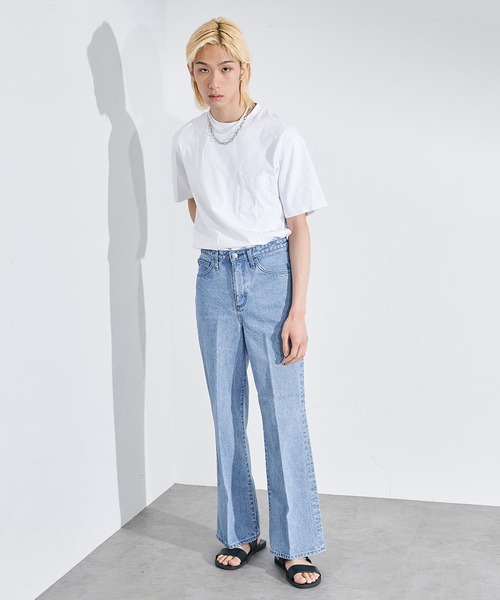 EDWIN（エドウィン）の「EDWIN エドウィン メイドインジャパン フレアデニムパンツ FLARE BOOTCUT ブーツカット センタープレス（デニムパンツ・メンズ・ブラック/ライトブルー/ダークインディゴブルー/インディゴブルー/ブラック系その他・SMALL/MEDIUM/LARGE）」の21枚目の写真