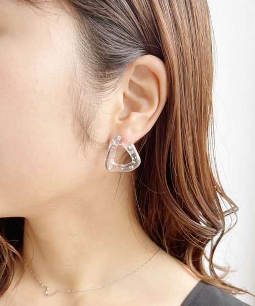 Heather(ヘザー)の「クリアニュアンスピアス 281179(ピアス(両耳用)・レディース・シルバー/ゴールド・ONE SIZE)」の1枚目の写真