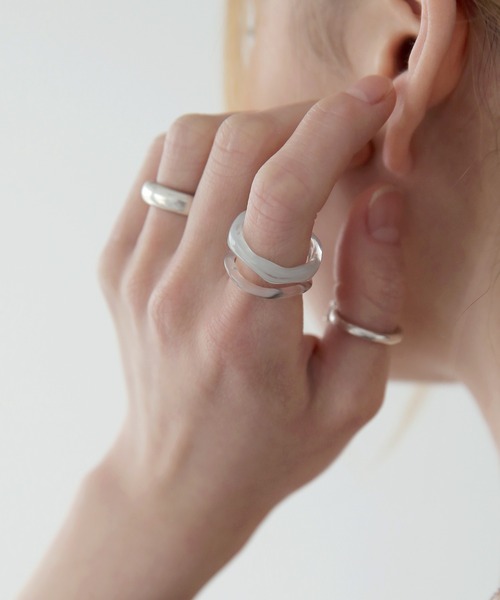 UNE MANSION（ユヌマンション）の「ホマイカウェーブリングセット（リング・レディース・ホワイト/スカイブルー/パープル/グレー/ピンク/イエロー/ブルー/グリーン・ONE SIZE）」の13枚目の写真