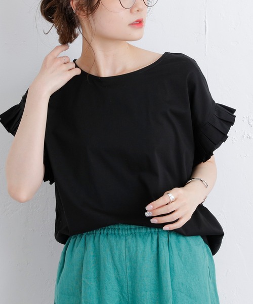 「PUAL CE CIN」 半袖Tシャツ FREE ネイビー レディース pual ce cin tシャツ スーピマコットンBIGロゴショートTシャツ