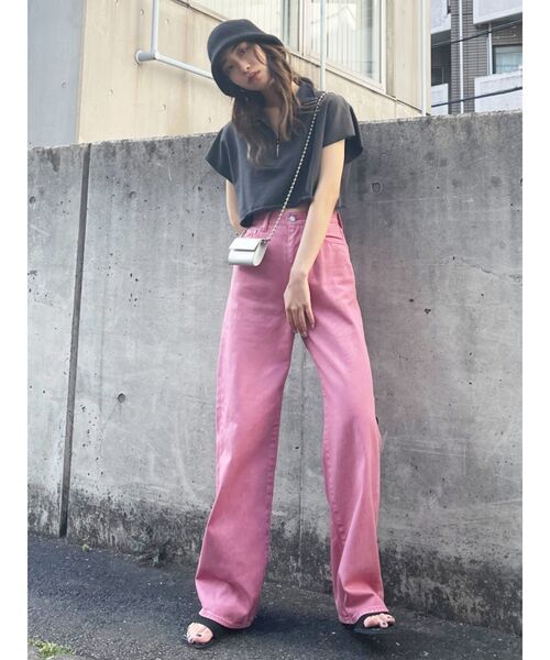 EMODA（エモダ）の「カバーハーフジップトップ（Tシャツ/カットソー・レディース・ホワイト/ブラック/グレー・FREE）」の12枚目の写真