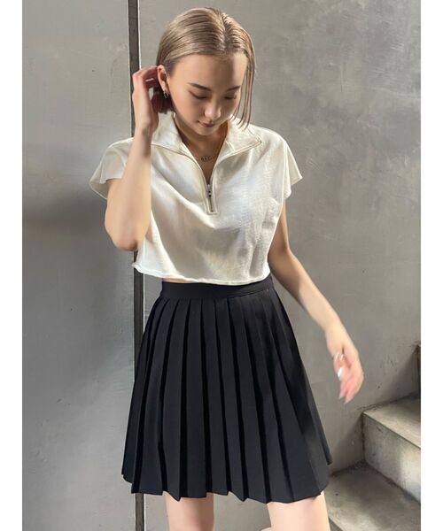 EMODA（エモダ）の「カバーハーフジップトップ（Tシャツ/カットソー・レディース・ホワイト/ブラック/グレー・FREE）」の17枚目の写真