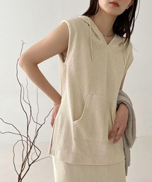 URBAN RESEARCH DOORS | 『セットアップ対応』ヘリンボーン柄カットパーカー(パーカー)