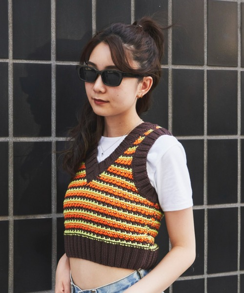 vintage HYSTERIC GLAMOUR 鍵編み ニット タンクトップ vintage HYSTERIC GLAMOUR 鍵編み ニット タンクトップ vintage