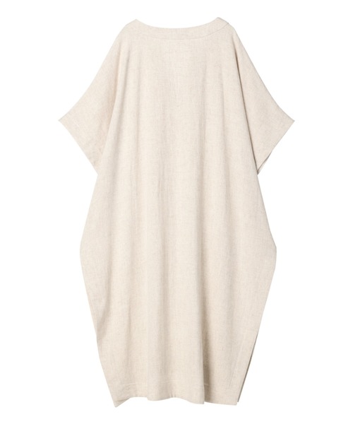 ALEXIA STAM（アリシアスタン）の「Slit Neck Relax Dress /スリットネックリラックスドレス（ワンピース・レディース・ベージュ/ライトブルー・FREE）」の17枚目の写真