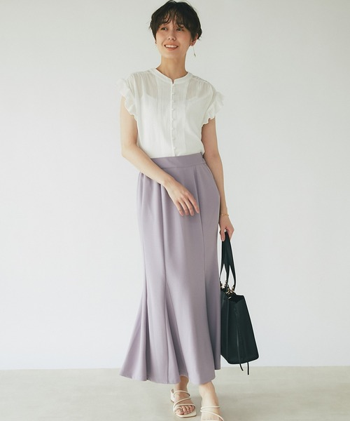 un dix cors（アンディコール）の「大人可愛い　前後2WAYピンタックフリルブラウス（シャツ/ブラウス・レディース・ブラック/レッド/オフホワイト/ブルー・FREE）」の6枚目の写真