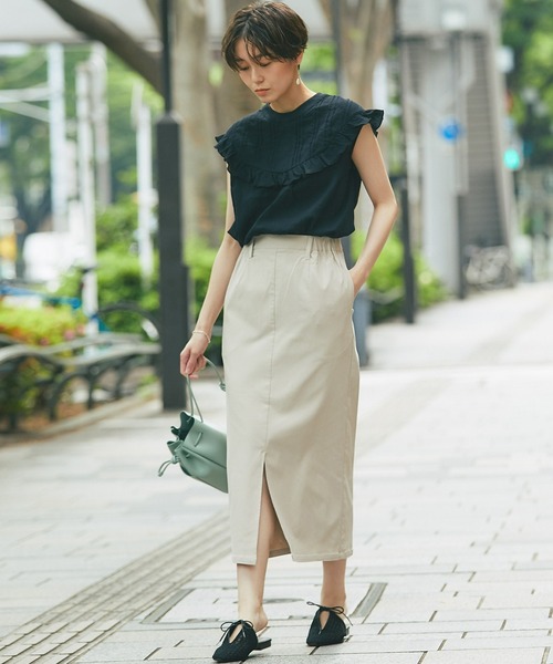 un dix cors（アンディコール）の「大人可愛い　前後2WAYピンタックフリルブラウス（シャツ/ブラウス・レディース・ブラック/レッド/オフホワイト/ブルー・FREE）」の8枚目の写真