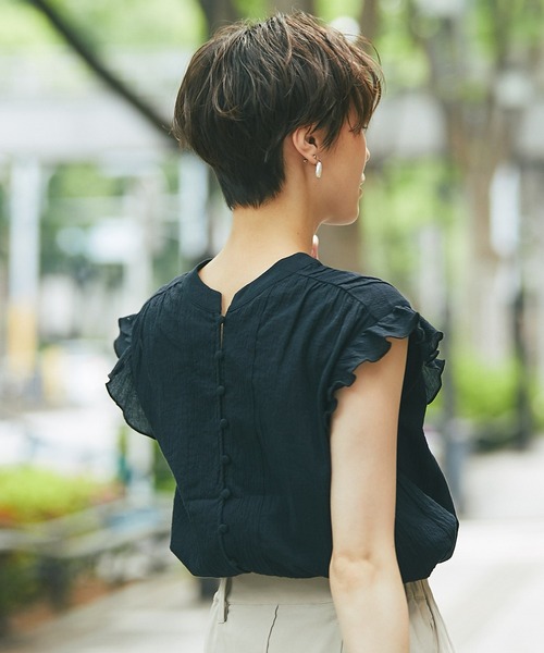 un dix cors（アンディコール）の「大人可愛い　前後2WAYピンタックフリルブラウス（シャツ/ブラウス・レディース・ブラック/レッド/オフホワイト/ブルー・FREE）」の22枚目の写真