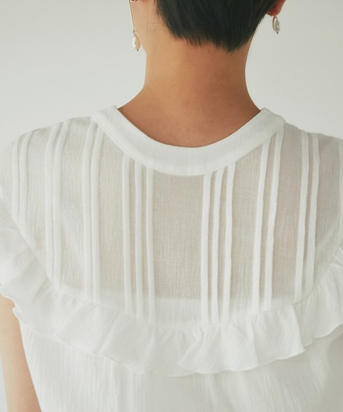 un dix cors（アンディコール）の「大人可愛い　前後2WAYピンタックフリルブラウス（シャツ/ブラウス・レディース・ブラック/レッド/オフホワイト/ブルー・FREE）」の20枚目の写真