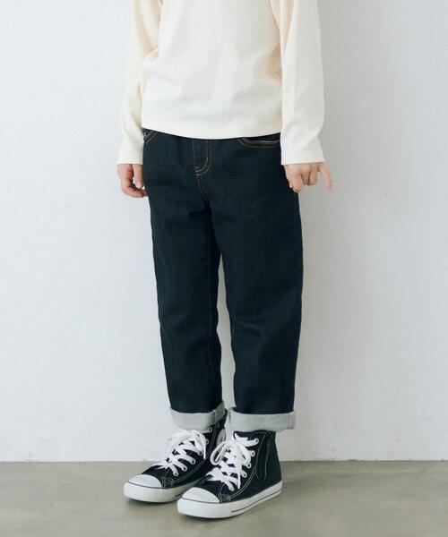 green label relaxing(グリーンレーベルリラクシング)の「TJ ドビーデニム テーパードパンツ 100cm-130cm(デニムパンツ・キッズ・ライトブルー/ネイビー/コバルトブルー・110cm/100cm/120cm/130cm)」の2枚目の写真