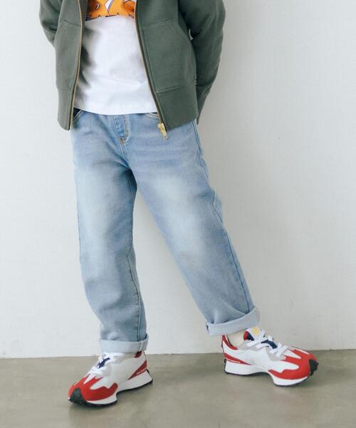 green label relaxing(グリーンレーベルリラクシング)の「TJ ドビーデニム テーパードパンツ 100cm-130cm(デニムパンツ・キッズ・ライトブルー/ネイビー/コバルトブルー・110cm/100cm/120cm/130cm)」の1枚目の写真