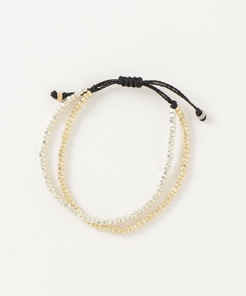 SILVER BULLET（シルバーバレット）の「『SILVER BULLET SELECT AC/シルバーバレットセレクト』スリーカットビーズ2連ブレスレット【+】（ブレスレット・メンズ・その他1/シルバー/ゴールド・FREE）」の5枚目の写真