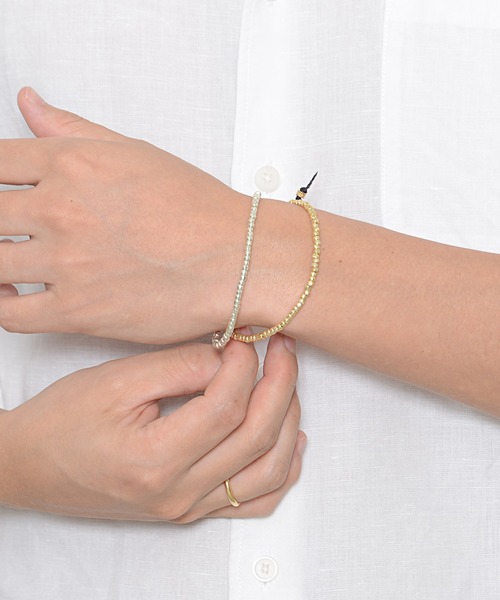 SILVER BULLET（シルバーバレット）の「『SILVER BULLET SELECT AC/シルバーバレットセレクト』スリーカットビーズ2連ブレスレット【+】（ブレスレット・メンズ・その他1/シルバー/ゴールド・FREE）」の13枚目の写真