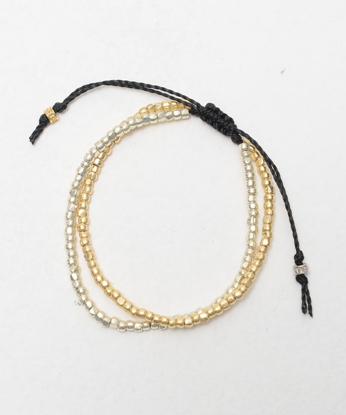 SILVER BULLET（シルバーバレット）の「『SILVER BULLET SELECT AC/シルバーバレットセレクト』スリーカットビーズ2連ブレスレット【+】（ブレスレット・メンズ・その他1/シルバー/ゴールド・FREE）」の15枚目の写真
