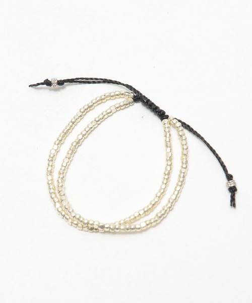 SILVER BULLET（シルバーバレット）の「『SILVER BULLET SELECT AC/シルバーバレットセレクト』スリーカットビーズ2連ブレスレット【+】（ブレスレット・メンズ・その他1/シルバー/ゴールド・FREE）」の4枚目の写真