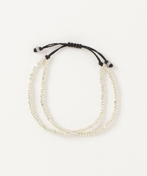 SILVER BULLET（シルバーバレット）の「『SILVER BULLET SELECT AC/シルバーバレットセレクト』スリーカットビーズ2連ブレスレット【+】（ブレスレット・メンズ・その他1/シルバー/ゴールド・FREE）」の7枚目の写真