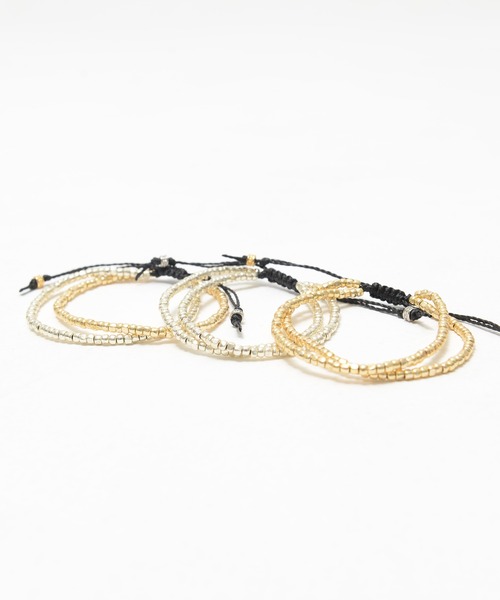 SILVER BULLET（シルバーバレット）の「『SILVER BULLET SELECT AC/シルバーバレットセレクト』スリーカットビーズ2連ブレスレット【+】（ブレスレット・メンズ・その他1/シルバー/ゴールド・FREE）」の10枚目の写真