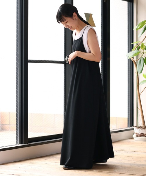 セール】【セットアイテム】クロシェニット＋ポンチキャミワンピース