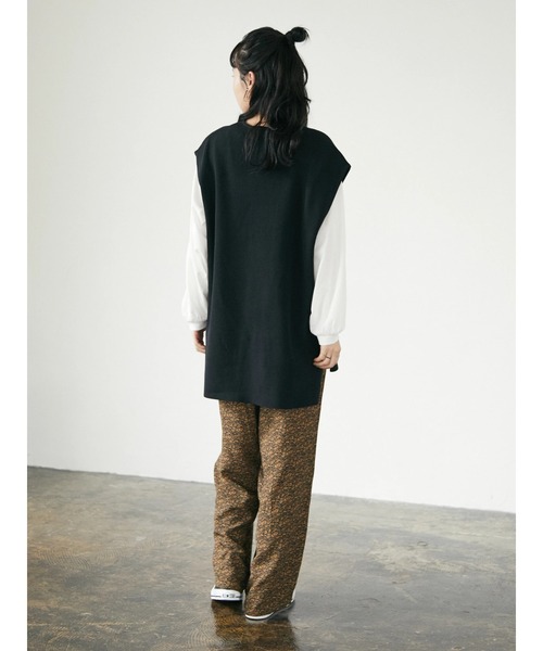 CRAFT STANDARD BOUTIQUE（クラフトスタンダードブティック）の「Vネックニットベスト+ロンTee　＊◆（ベスト・レディース・ブラック/パープル/ブラウン/グレイッシュベージュ・M/L）」の10枚目の写真