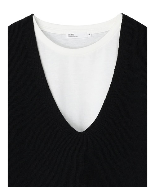 CRAFT STANDARD BOUTIQUE（クラフトスタンダードブティック）の「Vネックニットベスト+ロンTee　＊◆（ベスト・レディース・ブラック/パープル/ブラウン/グレイッシュベージュ・M/L）」の22枚目の写真