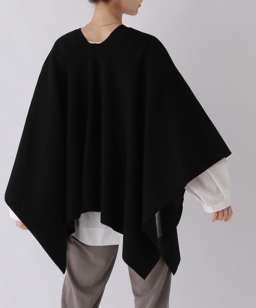 BABYLONE（バビロン）の「BABYLONE / ニットケープ（ストール/ショール・レディース・ブラック/ライトベージュ・フリー）」の12枚目の写真