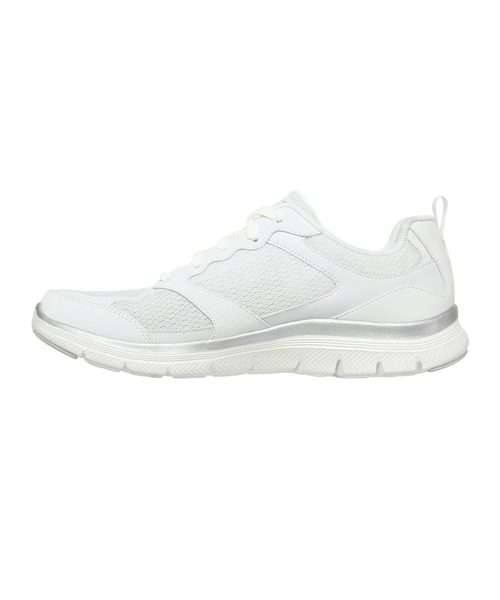 SKECHERS(スケッチャーズ)の「SKECHERS FLEX APPEAL 4.0-ACTIVE FLOW / スケッチャーズ フレックス アピール 4.0-アクティブ フロー【幅広 ワイドタイプ 】(スニーカー・レディース・ホワイト・22.5cm/23cm/23.5cm/24cm/24.5cm/25cm)」の4枚目の写真