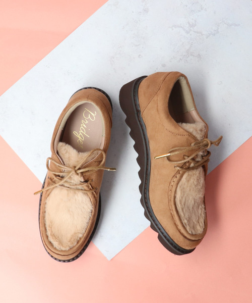 Bridget Birkin（ブリジットバーキン）の「【Bridget Birkin】チロリアンシューズ(521652)（モカシン/デッキシューズ・レディース・キャメル/グレー/ブラック/ベージュ・24/23/23.5/24.5/22.5）」の6枚目の写真