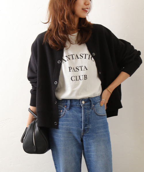 JOURNAL STANDARD relume(ジャーナルスタンダード レリューム)の「《追加2》製品染めスウェットカーディガン(カーディガン/ボレロ・レディース・ブラック/ブラウン/レッド・FREE)」の2枚目の写真