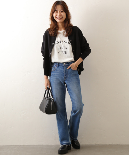 JOURNAL STANDARD relume(ジャーナルスタンダード レリューム)の「《追加2》製品染めスウェットカーディガン(カーディガン/ボレロ・レディース・ブラック/ブラウン/レッド・FREE)」の4枚目の写真