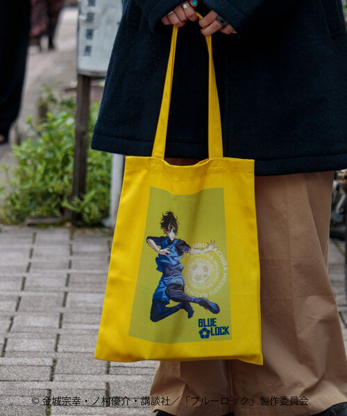 GLOSTER（グロスター）の「【BLUELOCK/ブルーロック】トートバッグ（トートバッグ・メンズ・ピンク/イエロー/オレンジ/ライトグリーン・FREE）」の2枚目の写真