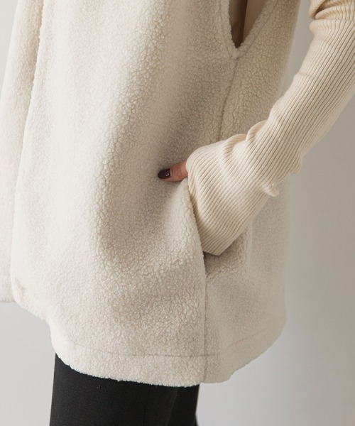 rectangle（レクタングル）の「ボアベスト（ベスト・レディース・ブラック/アイボリー・FREE）」の17枚目の写真