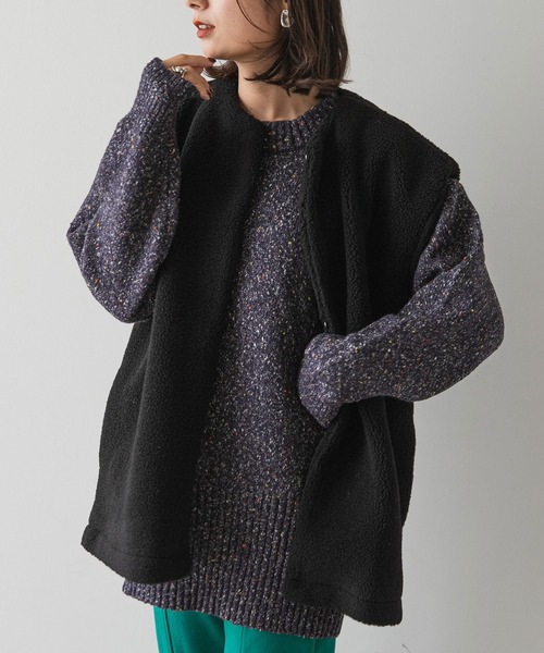 rectangle（レクタングル）の「ボアベスト（ベスト・レディース・ブラック/アイボリー・FREE）」の19枚目の写真