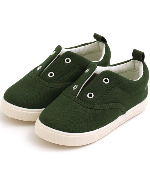 Ampersand（アンパサンド）の「撥水キャンバススニーカートドラー（スニーカー・キッズ・ライトグレー/ブラック/ベージュ/レッド/カーキ・22/20/18/17/19/21/16）」の4枚目の写真