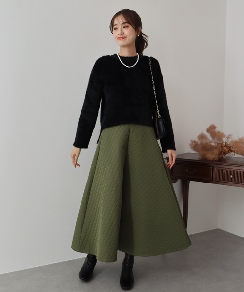 BLUEEAST(ブルーイースト)の「シャギーニット(ニット/セーター・レディース・ブラック/グレー/オフホワイト/カーキ/グリーン・MEDIUM)」の19枚目の写真